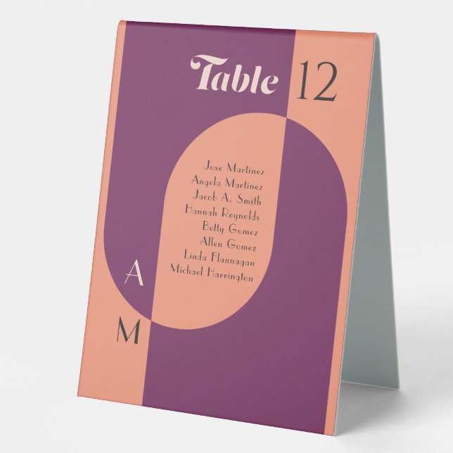 Seating Chart Nouveau Magenta Melon (Front)