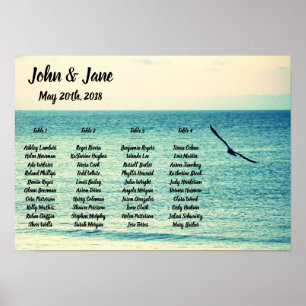 Seating Chart Poster - Seagull Design