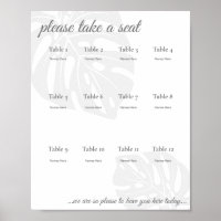 Seating Chart Print, Value Poster Paper (Matte)