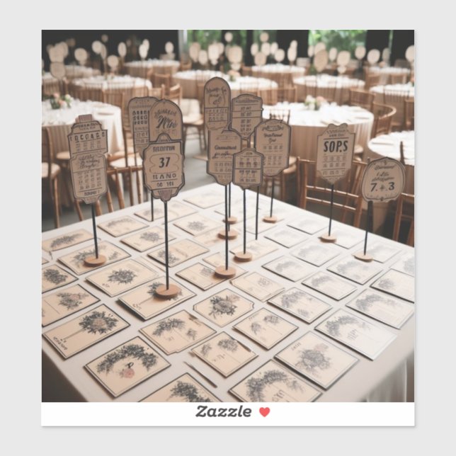 Seating chart stickers for assigning tables at the (Sheet)