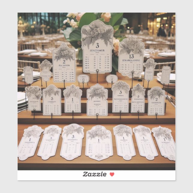 Seating chart stickers for assigning tables at the (Sheet)