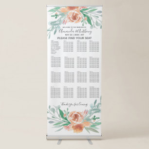 Seating chart table number retractable banner
