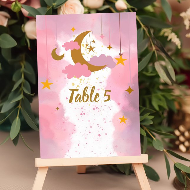 Seating Chart Twinkle Twinkle Little Star Pink Table Number (Creator Uploaded)