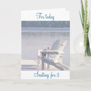 **SEATING FOR TWO** FOR OUR **1st ANNIVERSASRY** Holiday Card