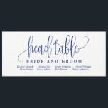 Seating Head Table Card - Lovely Calligraphy Navy<br><div class="desc">Plan a stylish celebration with this modern invitation that your guests will adore. 
Design by © berryberrysweet . Printable digital files are available! Visit our website at www.berryberrysweet.com for more details!</div>