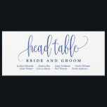 Seating Head Table Card - Lovely Calligraphy Navy<br><div class="desc">Plan a stylish celebration with this modern invitation that your guests will adore. 
Design by © berryberrysweet . Printable digital files are available! Visit our website at www.berryberrysweet.com for more details!</div>