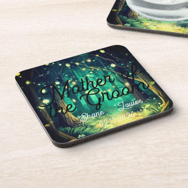 Seating Name Tag Wedding Coaster (Left Side)