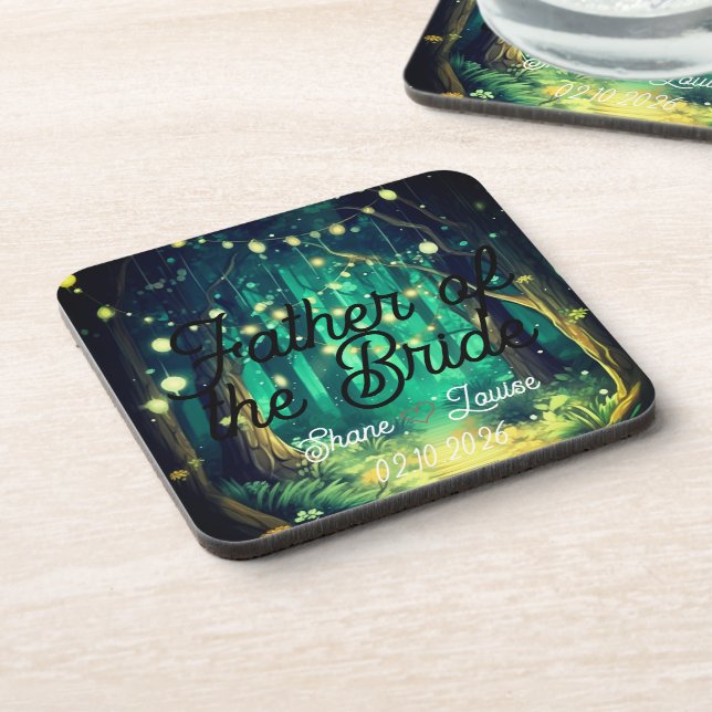 Seating Name Tag Wedding Coaster (Left Side)