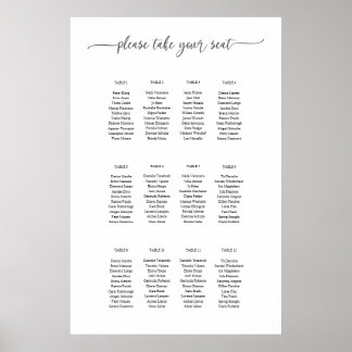 Seating Plan chart template