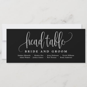 Seating Plan Head Table Card - Lovely Calligraphy