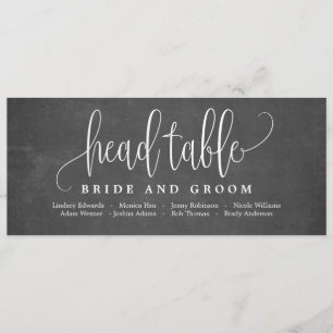 Seating Plan Head Table Card - Lovely Calligraphy