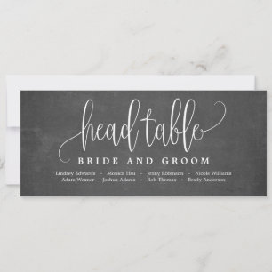Seating Plan Head Table Card - Lovely Calligraphy