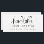 Seating Plan Head Table Card - Lovely Calligraphy<br><div class="desc">Plan a stylish celebration with this modern invitation that your guests will adore. 
Design by © berryberrysweet . Printable digital files are available! Visit our website at www.berryberrysweet.com for more details!</div>