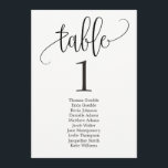 Seating Plan Table Card Lovely Calligraphy<br><div class="desc">Plan a stylish celebration with this modern invitation that your guests will adore. 
Design by © berryberrysweet . Printable digital files are available! Visit our website at www.berryberrysweet.com for more details!</div>