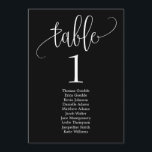 Seating Plan Table Card Lovely Calligraphy<br><div class="desc">Plan a stylish celebration with this modern invitation that your guests will adore. 
Design by © berryberrysweet . Printable digital files are available! Visit our website at www.berryberrysweet.com for more details!</div>