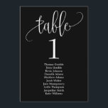 Seating Plan Table Card Lovely Calligraphy<br><div class="desc">Plan a stylish celebration with this modern invitation that your guests will adore. 
Design by © berryberrysweet . Printable digital files are available! Visit our website at www.berryberrysweet.com for more details!</div>