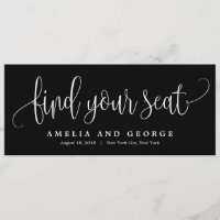Seating Plan Title Card - Lovely Calligraphy