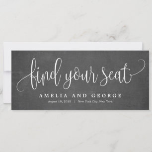 Seating Plan Title Card - Lovely Calligraphy