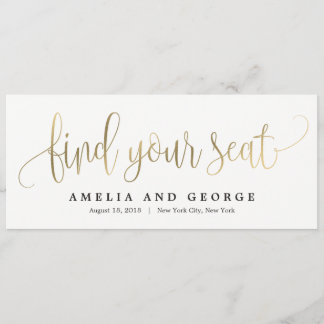 Seating Plan Title Card - Lovely Calligraphy