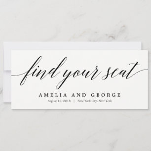 Seating Plan Title Card - Modern Script