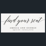 Seating Plan Title Card - Modern Script<br><div class="desc">Plan a stylish celebration with this modern invitation that your guests will adore. 
Design by © berryberrysweet . Printable digital files are available! Visit our website at www.berryberrysweet.com for more details!</div>