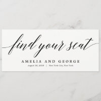 Seating Plan Title Card - Modern Script