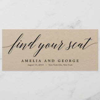 Seating Plan Title Card - Modern Script