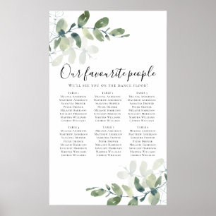 Seating Plan Wedding Eucalyptus Wedding Sign