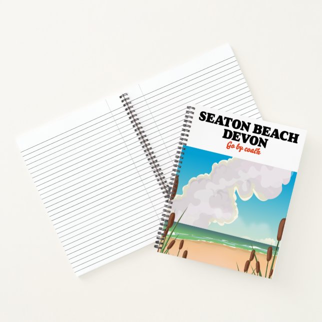 Seaton Beach Dorset travel poster Notebook (Inside)