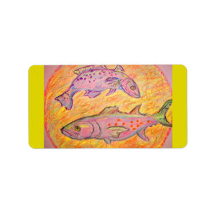 seatrout and spanish mackerel design label