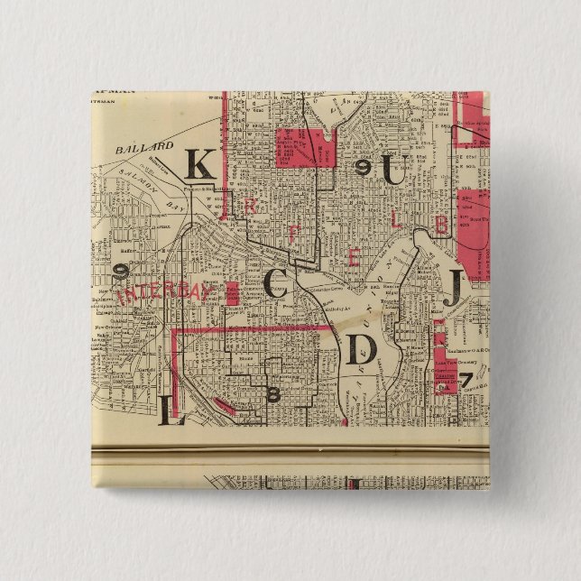 Seattle 15 Cm Square Badge (Front)