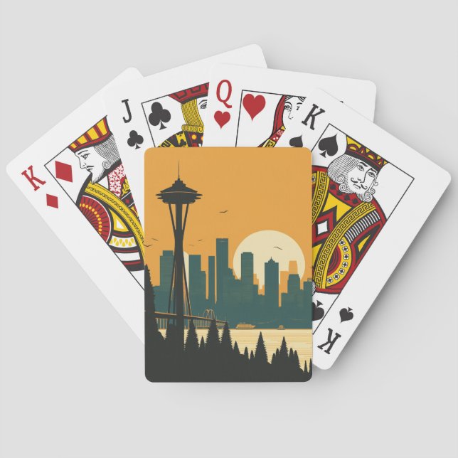 SEATTLE #1 PLAYING CARDS (Back)