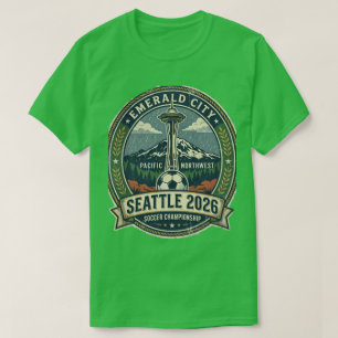 Seattle 2026 World Cup Host City Vintage Football T-Shirt