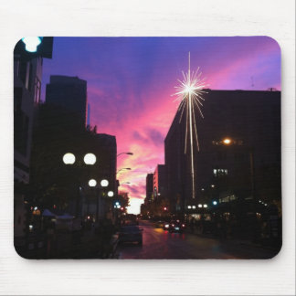Seattle at dusk mouse mat