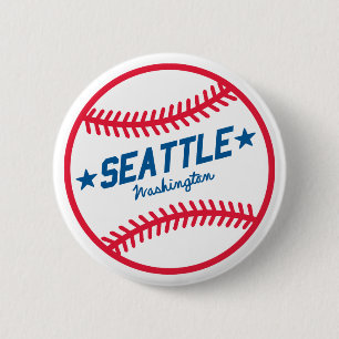 Seattle Baseball 6 Cm Round Badge