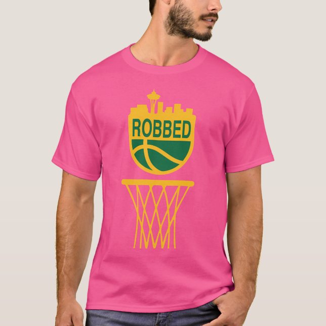 Seattle Basketball Robbed T-Shirt (Front)