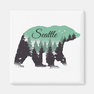Seattle Bear Forest Magnet