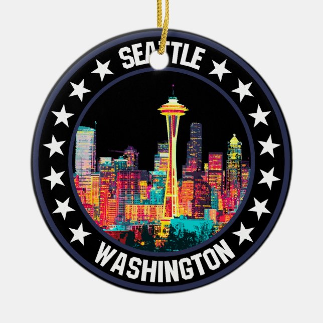 Seattle                                            ceramic tree decoration (Front)