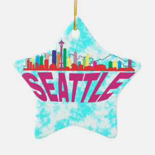 Seattle Ceramic Tree Decoration