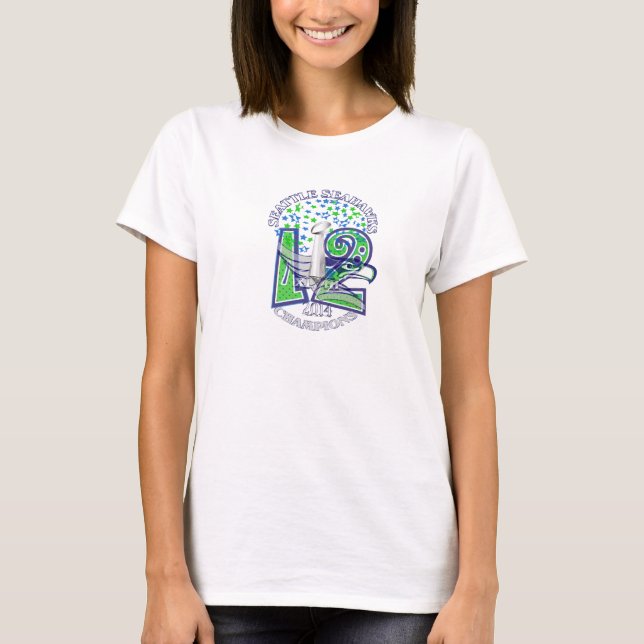 Seattle Championship Seahawks  12th Woman T’Shirt T-Shirt (Front)