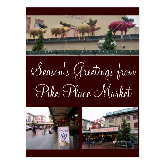 Seattle Christmas Postcard