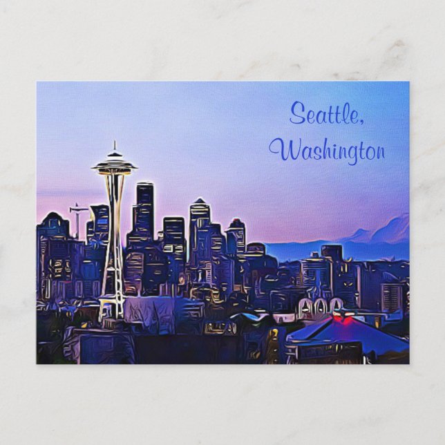 Seattle City in Washington Postcard (Front)