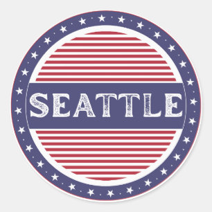 Seattle City Pride Emblem – American Identity Classic Round Sticker