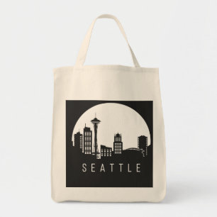 Seattle City Skyline Tote Bag