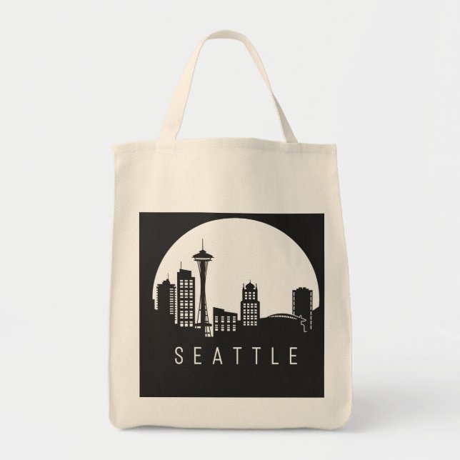 Seattle City Skyline Tote Bag (Front)
