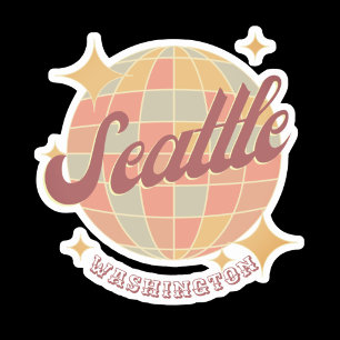 Seattle City Washington Retro Vintage 