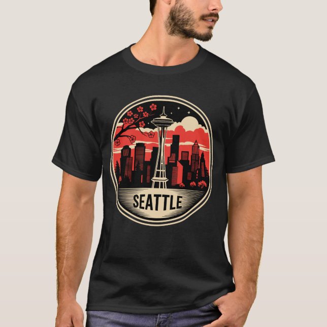 Seattle City Washington USA T-Shirt (Front)