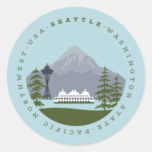 Seattle  classic round sticker