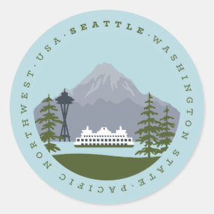 Seattle  classic round sticker