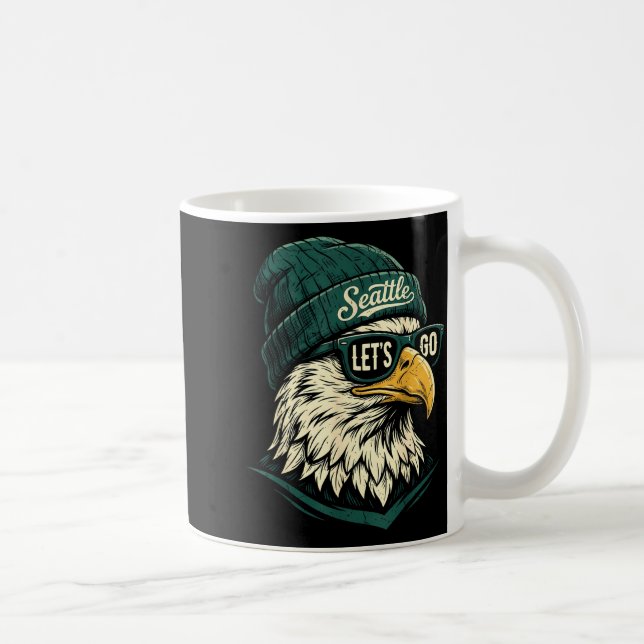 Seattle Classic Vintage Graphic Art Coffee Mug (Right)